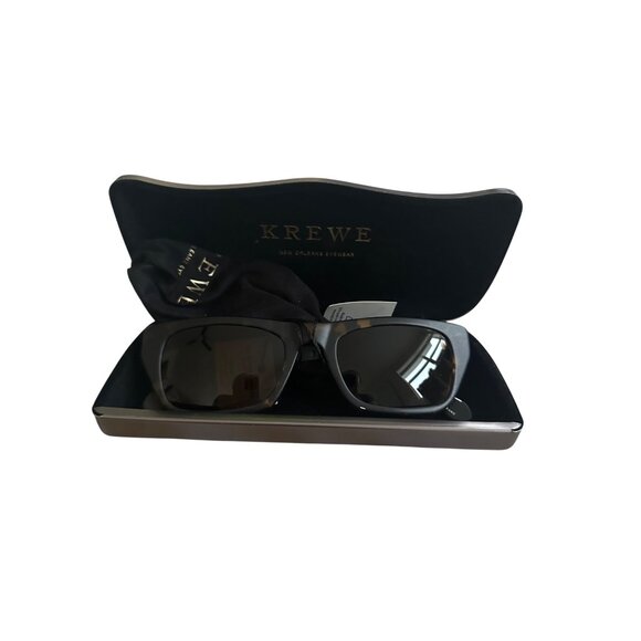 KREWE Women’s Tortoise Square Sunnies Sunglasses w/ Case - Picture 3 of 8